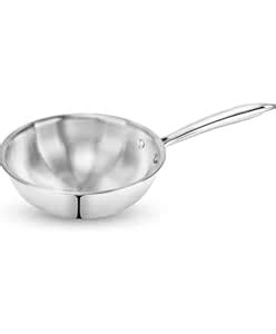 WEKTU TRIPLY Stainless Steel DEEP WOKPAN/Wok Without Lid 3 L Capacity ...