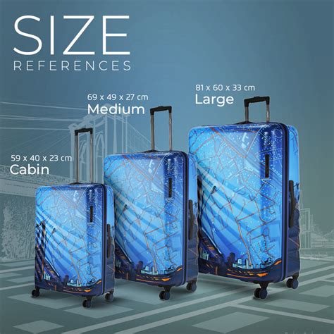 Buy Safari Brooklyn Printed Hard Luggage Blue Online