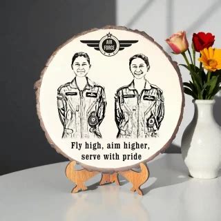 Custom Mango Wood & Steam Beech Air Force Photo Frame with Stand ...