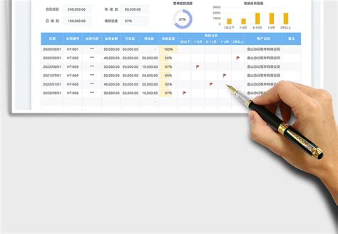 收款进度及账龄分析-Excel表格-办图网