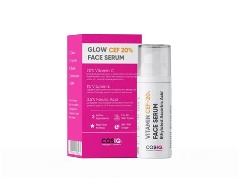 CosIQ Vitamin CEF-20 Percent Ethylated Ascorbic Acid Glow Face Serum ...