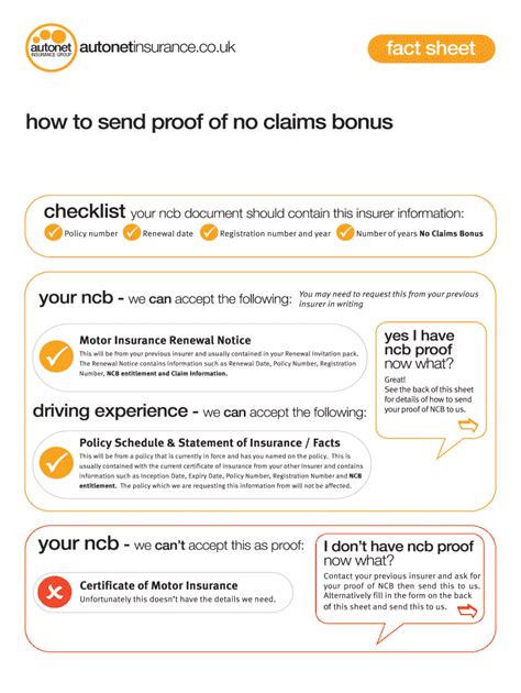 No Claims Bonus Proof - Blank Fillable Template | Fill Out, Print ...