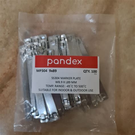 Jual Stainless Steel 304 Cable Marker Plate Pandex MP304 9x89 bukan ...