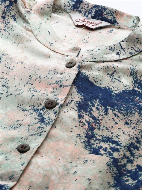 Women's Navy Blue & Pink Printed Anarkali Kurta ( JOK 1442 Blue ) - Jo ...