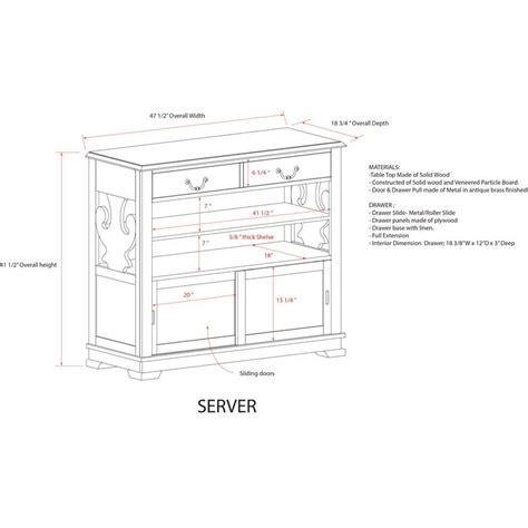 Buy Pilaster Designs Frates Wood Buffet Server with Drawer & Shelves in ...
