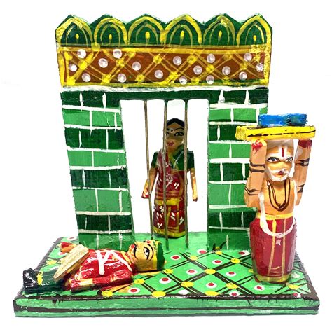 Buy MAHANT JI Lacquer Wooden Krishna Leela Set Idols Or Vasudev Krishna ...