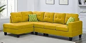 VILNIUS Izabella Solid Sal Wood Fabric Upholstered 5 Seater Left Hand ...