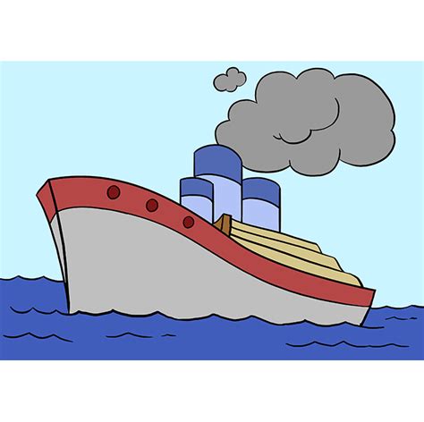 How To Draw A Simple Ship Step By Step at Riva Brown blog