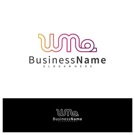 Modello vettoriale di disegno del logo WME lettera Illustrazione ...