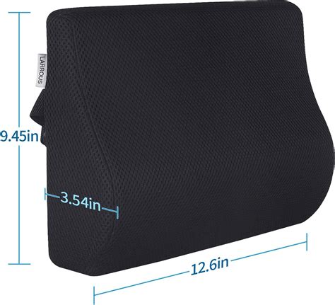 Buy LARROUS 100% Memory Foam Lumbar Back Support Pillow for Car seat ...