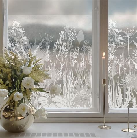 Amazon.com: ChicSkin Botanical Etched Glass Window Privacy Film ...