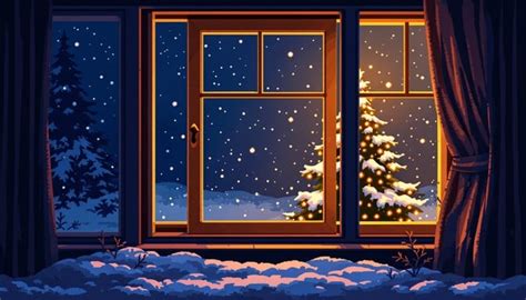 Free Snowy Window Scene Image - Winter, Snow, Christmas | Download at StockCake
