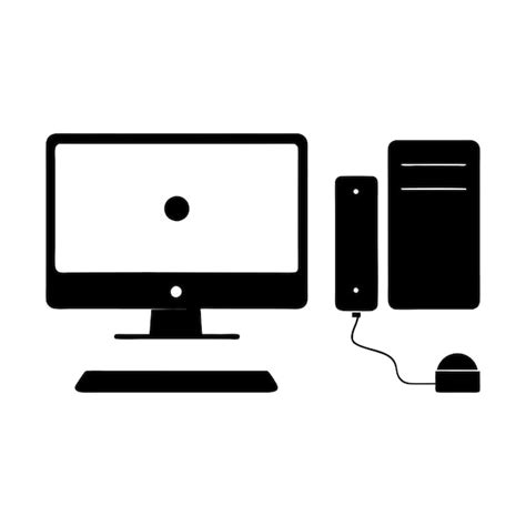 Vector Image of Computer System with Basic Components 的图像结果