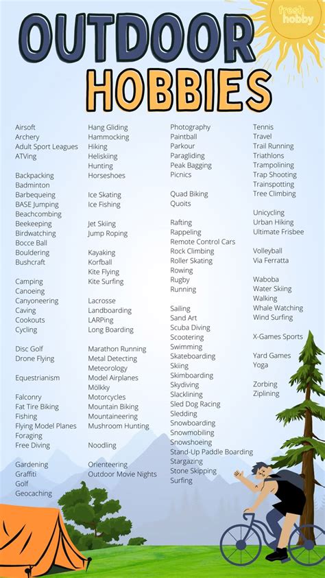 Hobbies List 的图像结果
