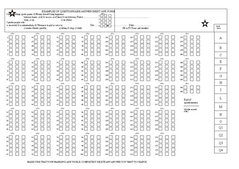 Answer Sheet for 16PF Questionnaire: Examples and Guidelines - Studocu