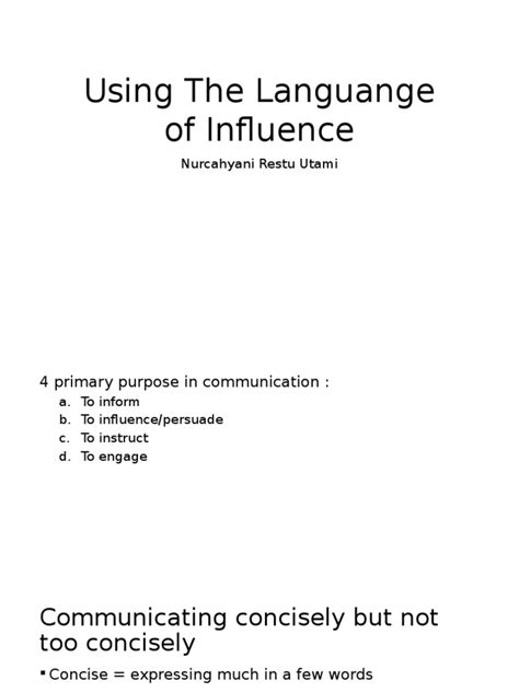Image result for Language of Influence