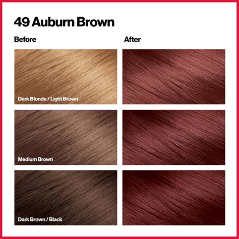 Auburn Hair Dye Color Chart
