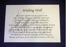 Wedding Invitation Money Request by Personalised Wishing Well Money Request Poem Gift Cards Wedding Invitation Money Request