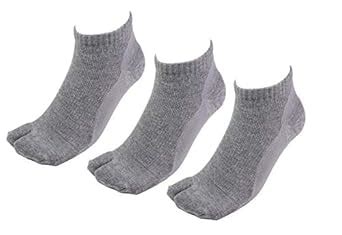 Unisex Arch Support 2 Toe Flip Flop Toe Tabi Toe Low Cut Socks, 3 Pairs ...