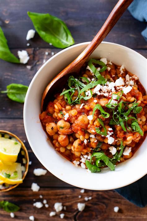 Simple Tomato Couscous & Chickpeas - This Savory Vegan