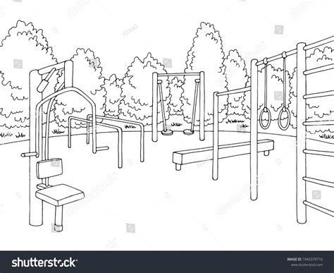 Park Playground Drawing