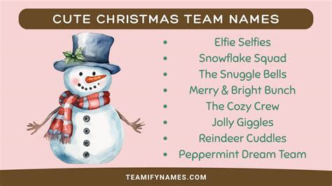 480+ Funny Christmas Team Names to Spread Holiday Cheer in 2025 ...