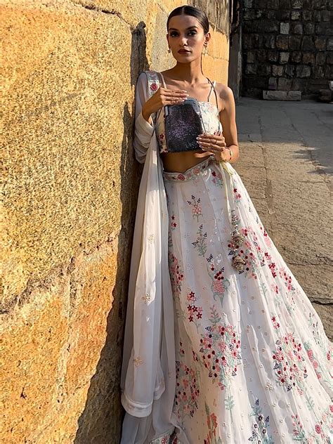 Odette Women Classy Multicolor Semi Stitched Lehenga With Unstitched B