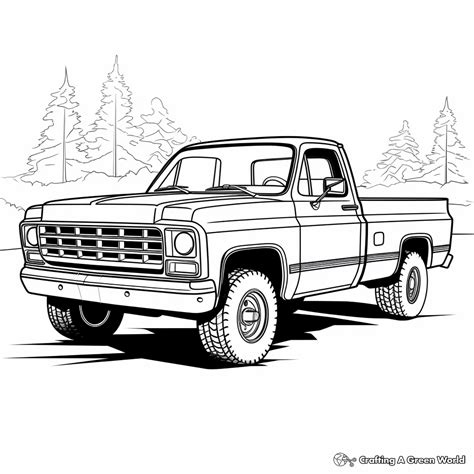 Pickup Truck Coloring Pages - Free & Printable!
