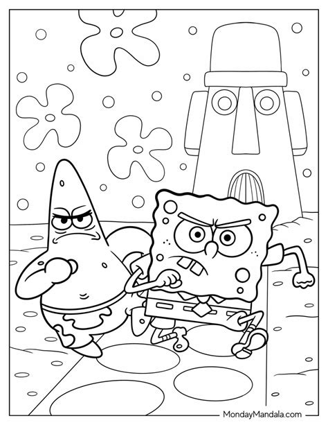 Spongebob And Patrick Colouring Pages - Jenny Printable