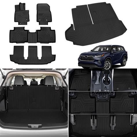 Rilsen Floor Mats Custom Fit for 2020 2021 2022 2023 Toyota Highlander ...