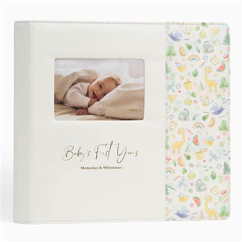 Buy Leather-Bound Baby Book Memories from Baby Shower to Age 5 - Baby ...
