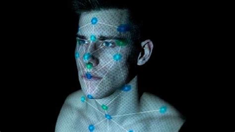 蓝色ai荧光商务科技智慧人脸线条交织科技人工智能背景素材免费下载 - 觅知网