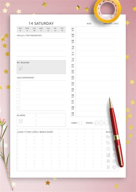 Download Printable ADHD Daily Planner Template (Printable & Digital) PDF