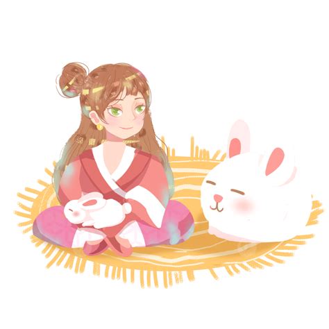 Mid Autumn Festival PNG Transparent, Jade Rabbit Chang E Mid Autumn ...