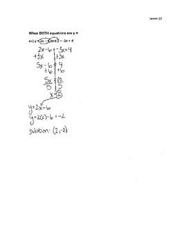 Image result for Solving Systems by Substitution Notes