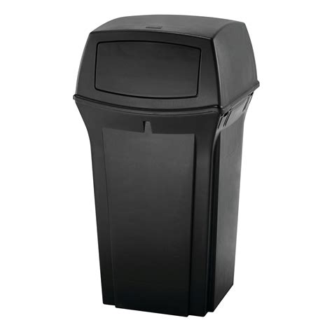 Rubbermaid Commercial Products Ranger 35 Gal Trash Can with 2 Doors ...
