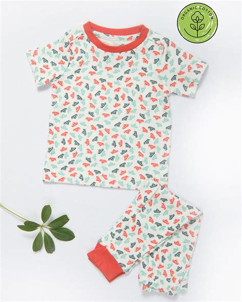 Keebee Red Nightsuit-Printed-Organic Cotton-For Infants-Extra 5% Off ...