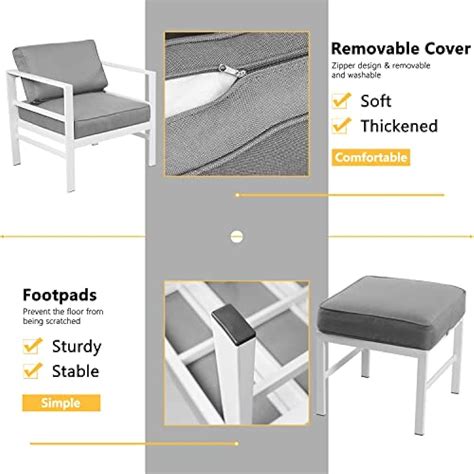 Auzfy Cast Aluminum Outdoor Patio Furniture with | Ubuy India