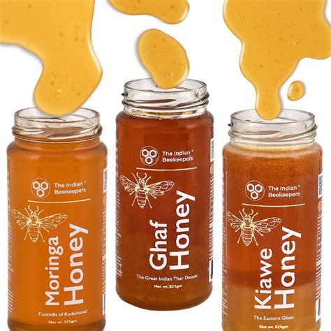 Harmony Honey Combo (Pack of 3)- Moringa Honey, Ghaf Honey, Kiawe Hone ...