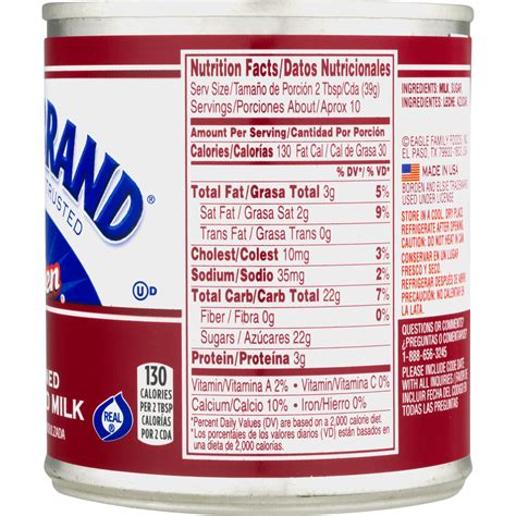 Eagle Brand Sweetened Condensed Milk Nutrition Facts | Besto Blog