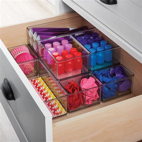 The Home Edit 8-Piece Clear Plastic Beauty Drawer Edit Storage System ...