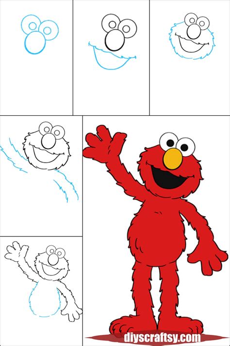 Elmo Drawing Tutorial 的图像结果