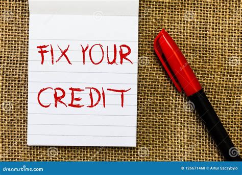 Handwriting Text Fix Your Credit. Concept Meaning Keep Balances Low on ...