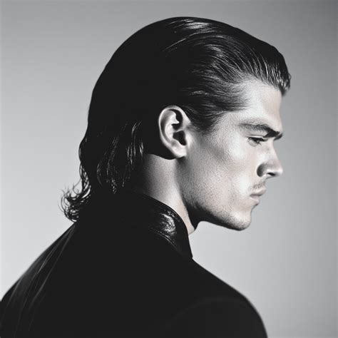 Men's Long Hair | Thin flat hair, Long slicked back hair, Long hair styles