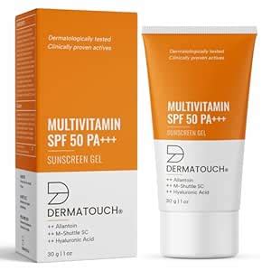 DERMATOUCH Multivitamin Spf 50 Pa+++ Sunscreen Gel For All Skin Types ...