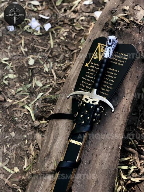 Custom Handmade JON SNOW Sword Replica, GOT Series With Wall Plaque ...