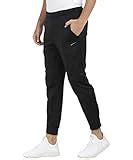 FINZ Men's Black Polyester Lower Trackpants Jogger Gym Wear Night Wear ...