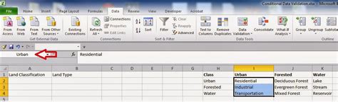 Nested Conditional Data Validation in Excel 的图像结果