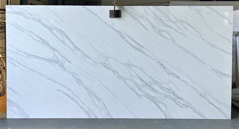 Engineered calacatta white grey vein marble looks Quartz Slabs for ...