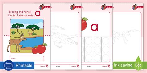 Gr. R Phonics Letter A Tracing and Pencil Control Worksheets